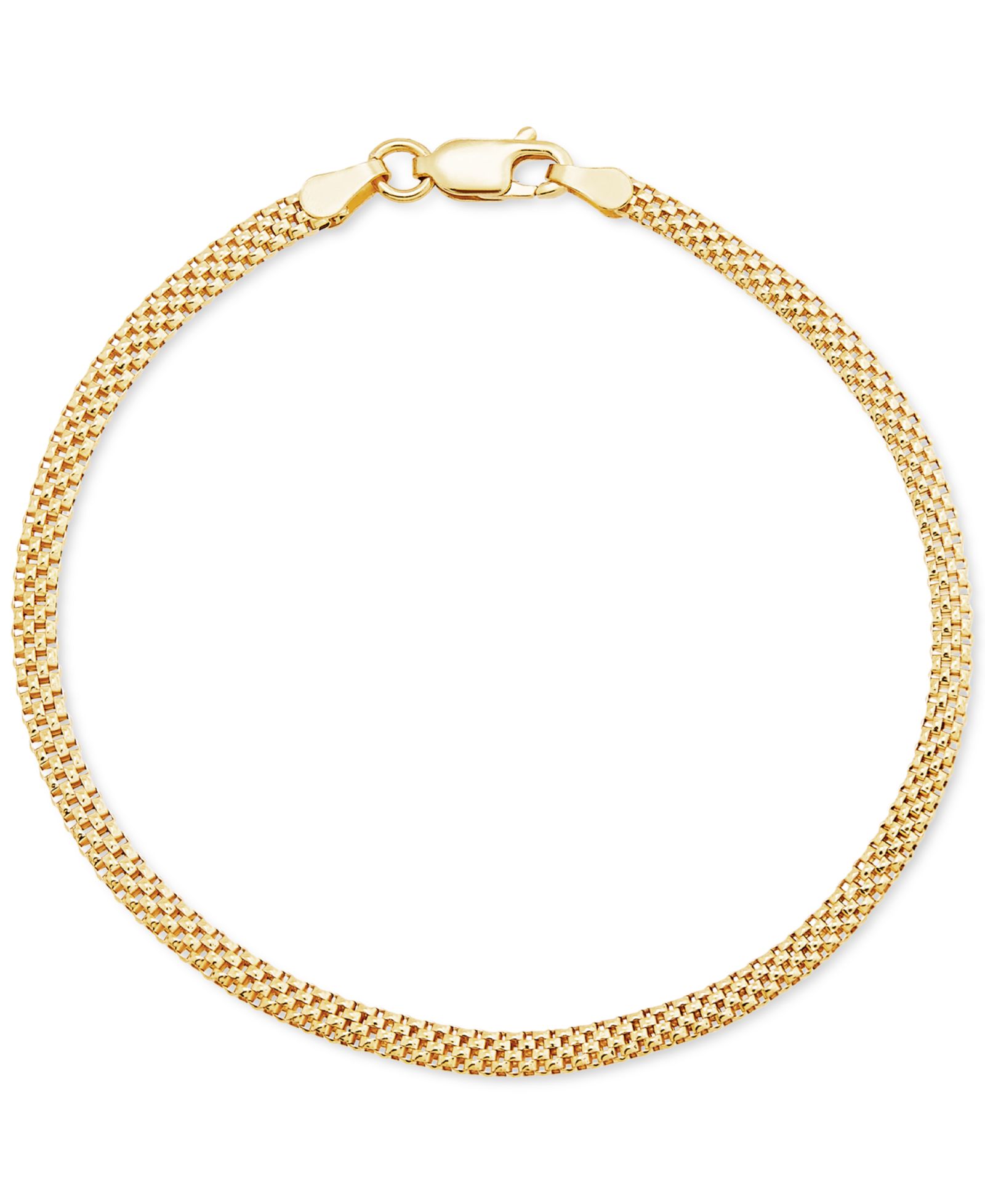 Giani Bernini браслет Popcorn Link Chain из стерлингового серебра с позолотой 18k