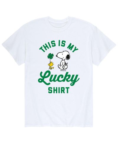 AIRWAVES Men's Peanuts Snoopy Lucky Shirt T-Shirt