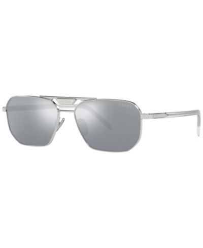 Prada Rectangular Men's Sunglasses, PR 58YS