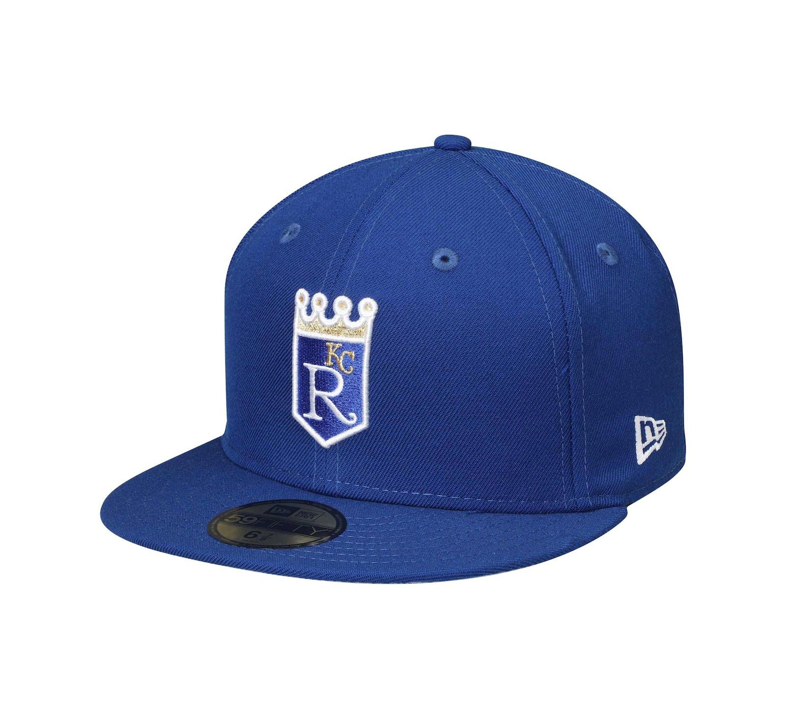 Мужская шерстяная кепка New Era Royal Kansas City Royals Cooperstown Collection 59FIFTY Fitted
