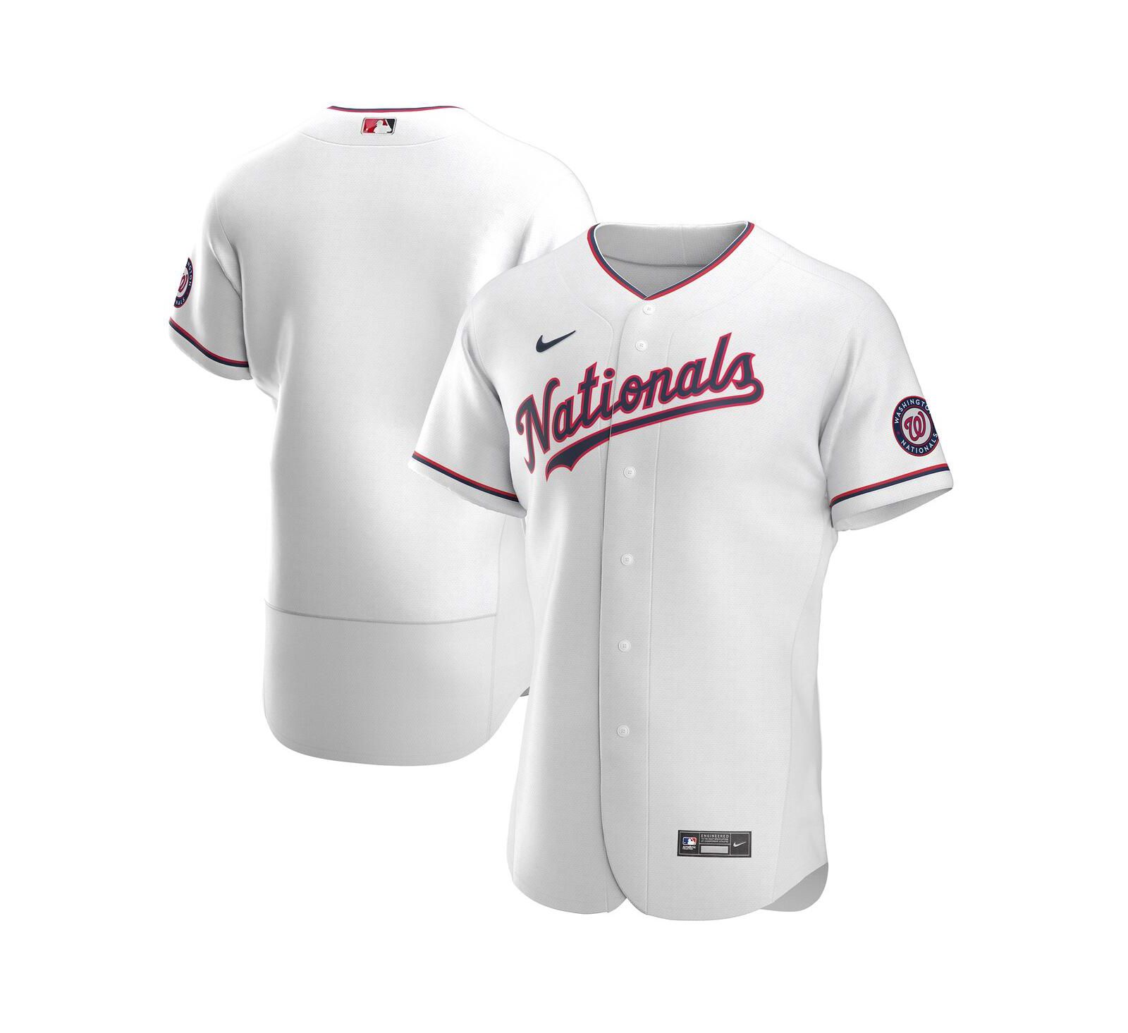 Джерси Nike Men's White Washington Nationals Alternate Authentic Team