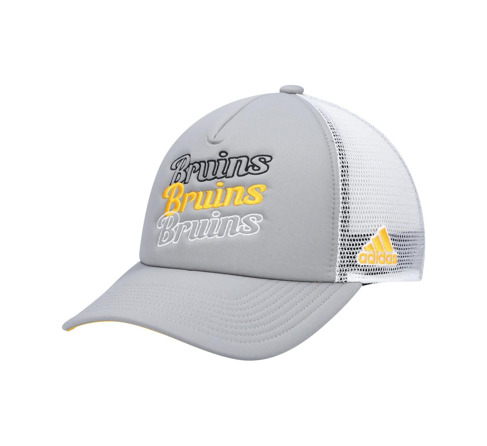 Women's Gray, White Boston Bruins Foam Trucker Snapback Hat