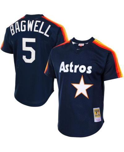 Мужская джерси Mitchell & Ness Jeff Bagwell Navy Houston Astros Cooperstown Mesh Batting Practice