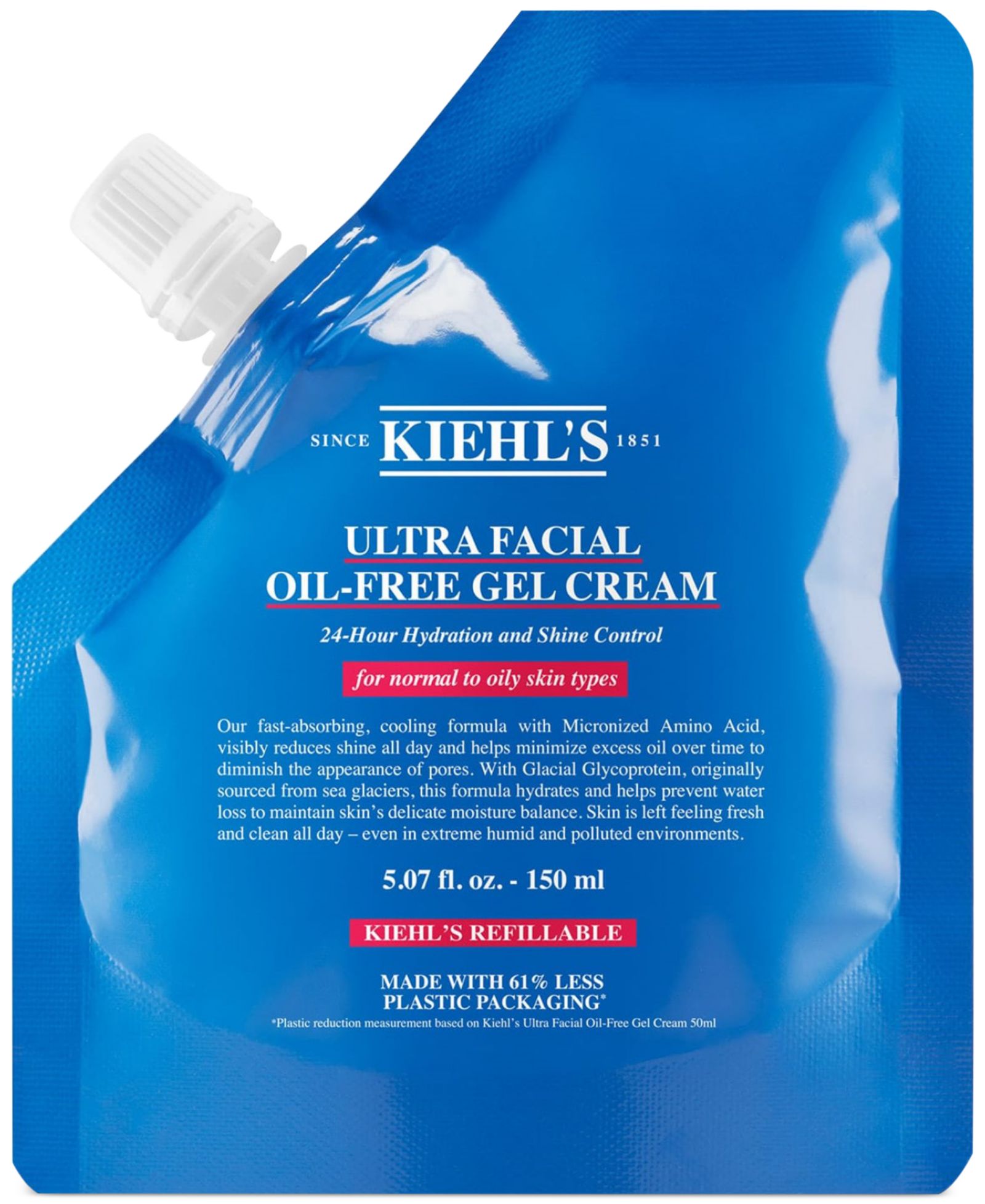 Kiehl's Since 1851 Ультра увлажняющий безжировой гель-крем, сменный пакет, 5.07 oz.