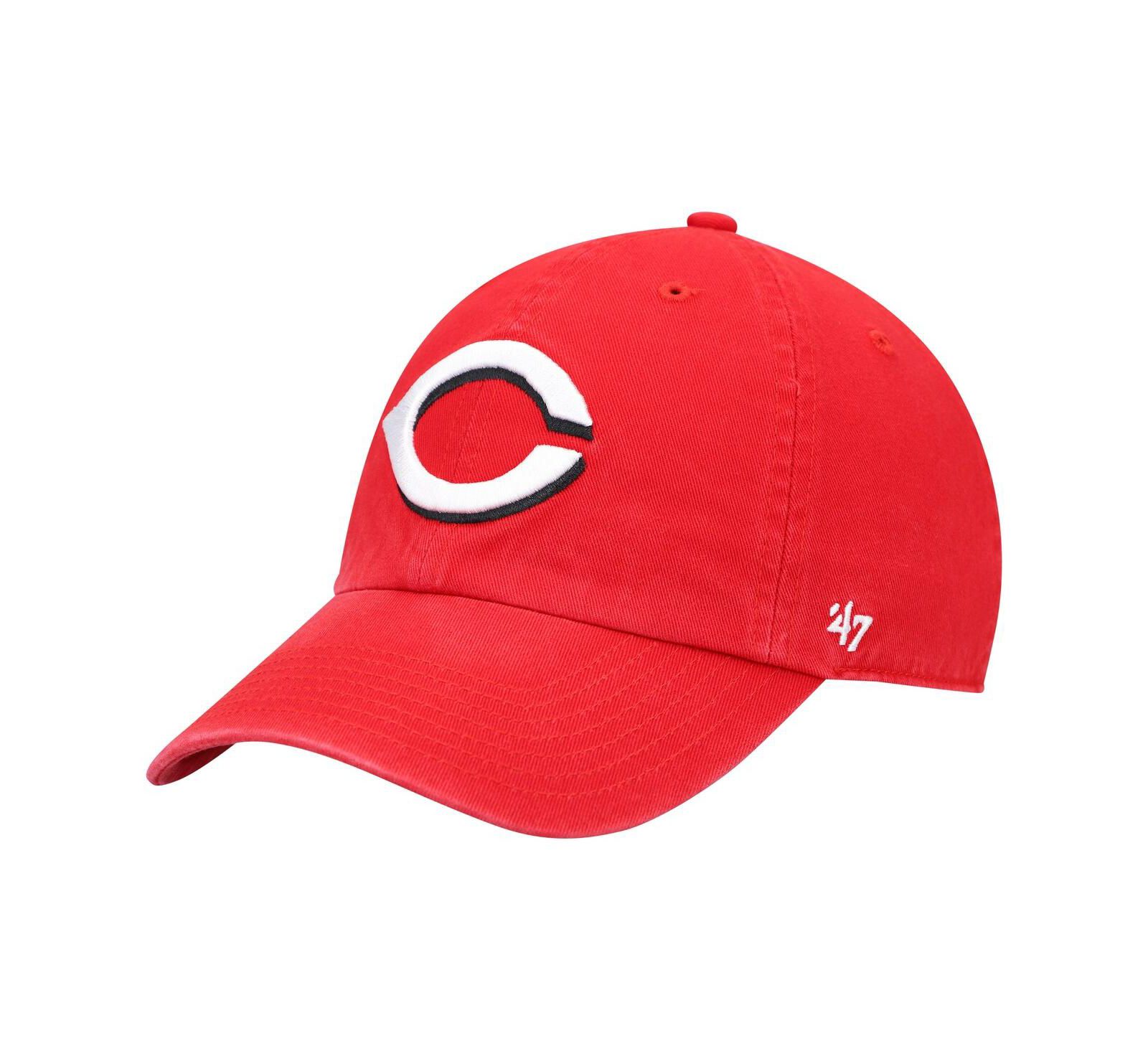 Youth Unisex Red Cincinnati Reds Team Logo Clean Up Adjustable Hat
