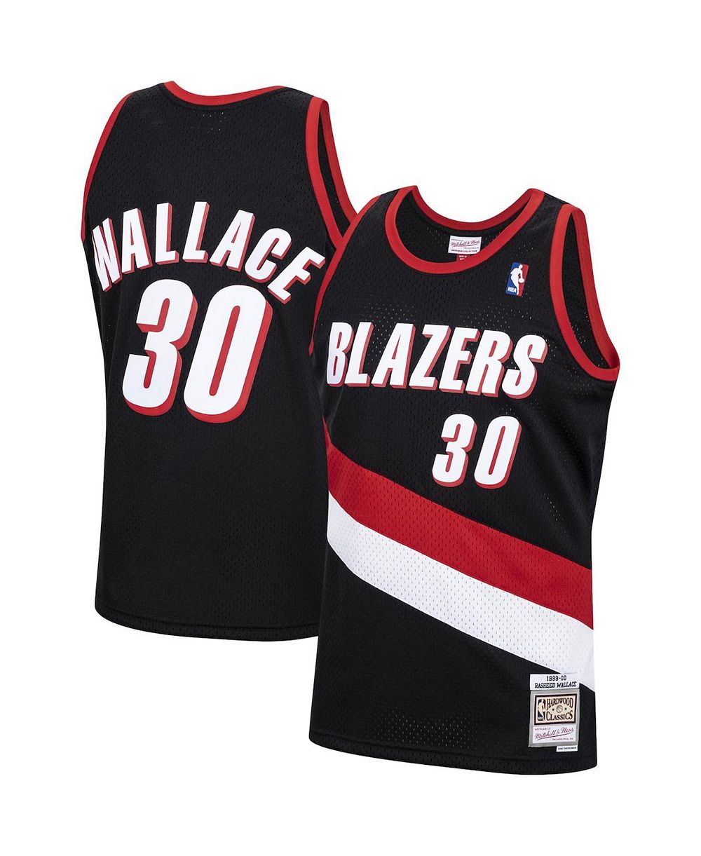 Мужская джерси Rasheed Wallace Portland Trail Blazers 1999-00 Hardwood Classics Swingman, черная