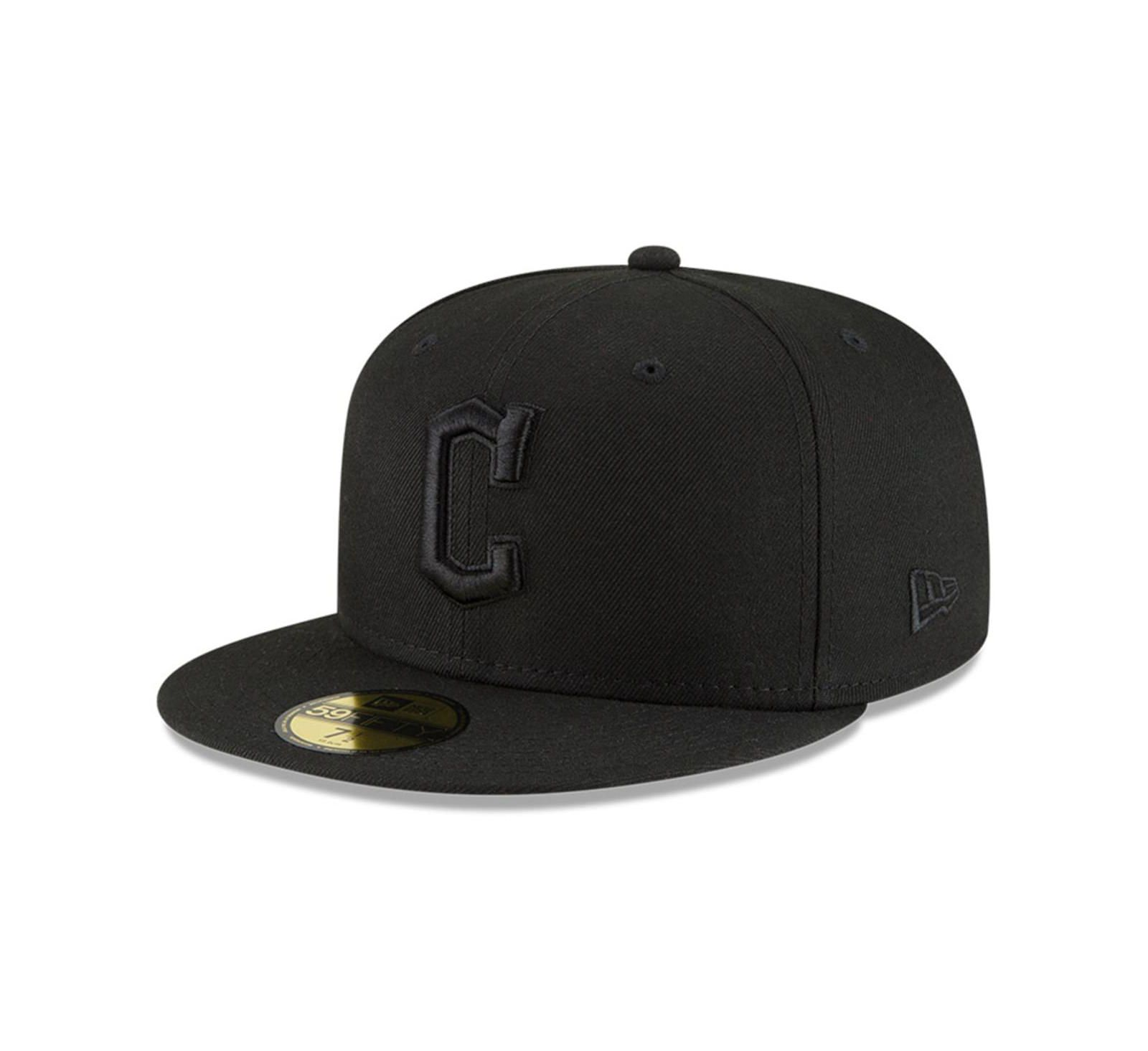 Мужская черная fitted-кепка Cleveland Guardians 59FIFTY