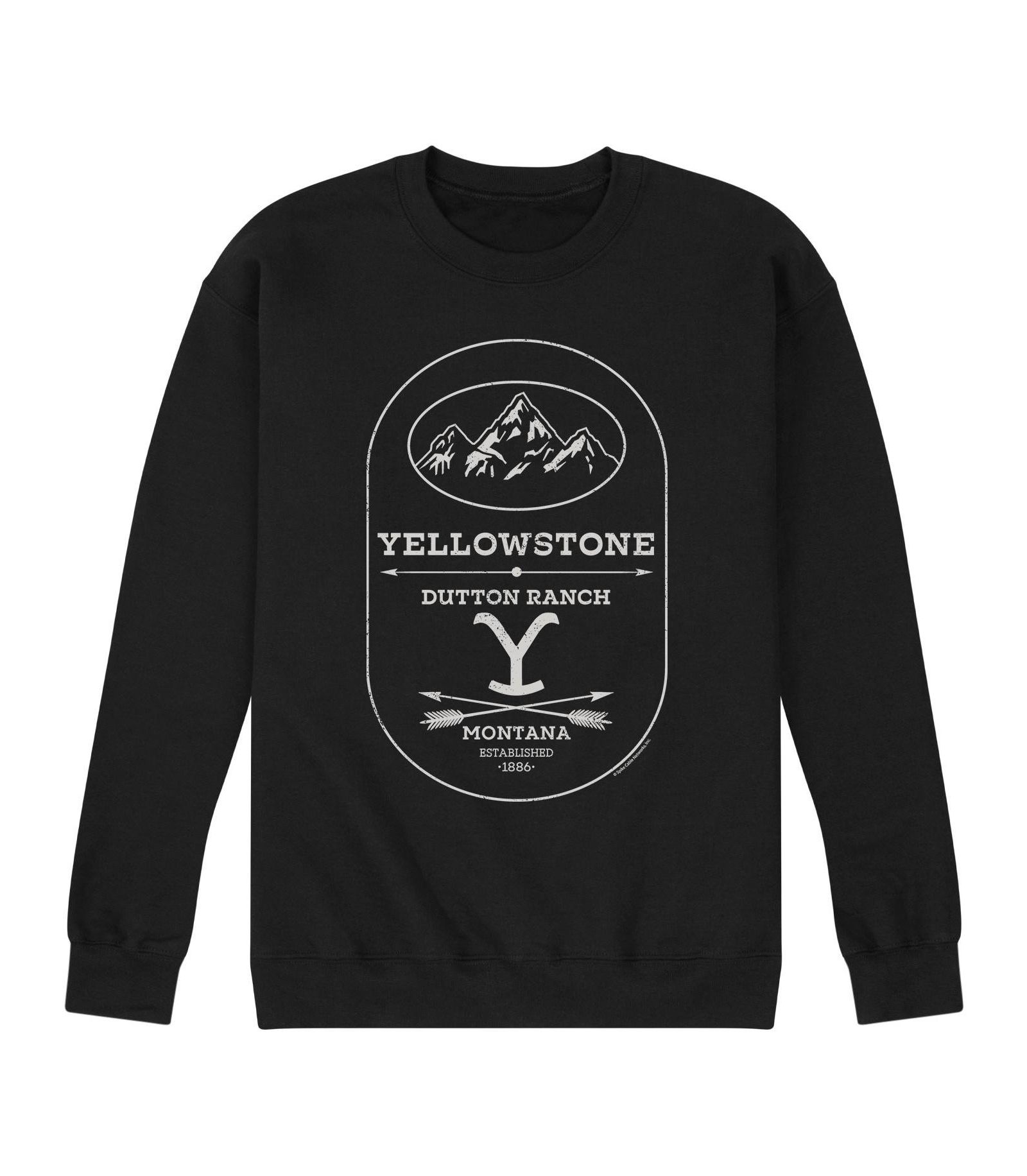 Men's Yellowstone Y Logo with Arrows Fleece Sweatshirt
