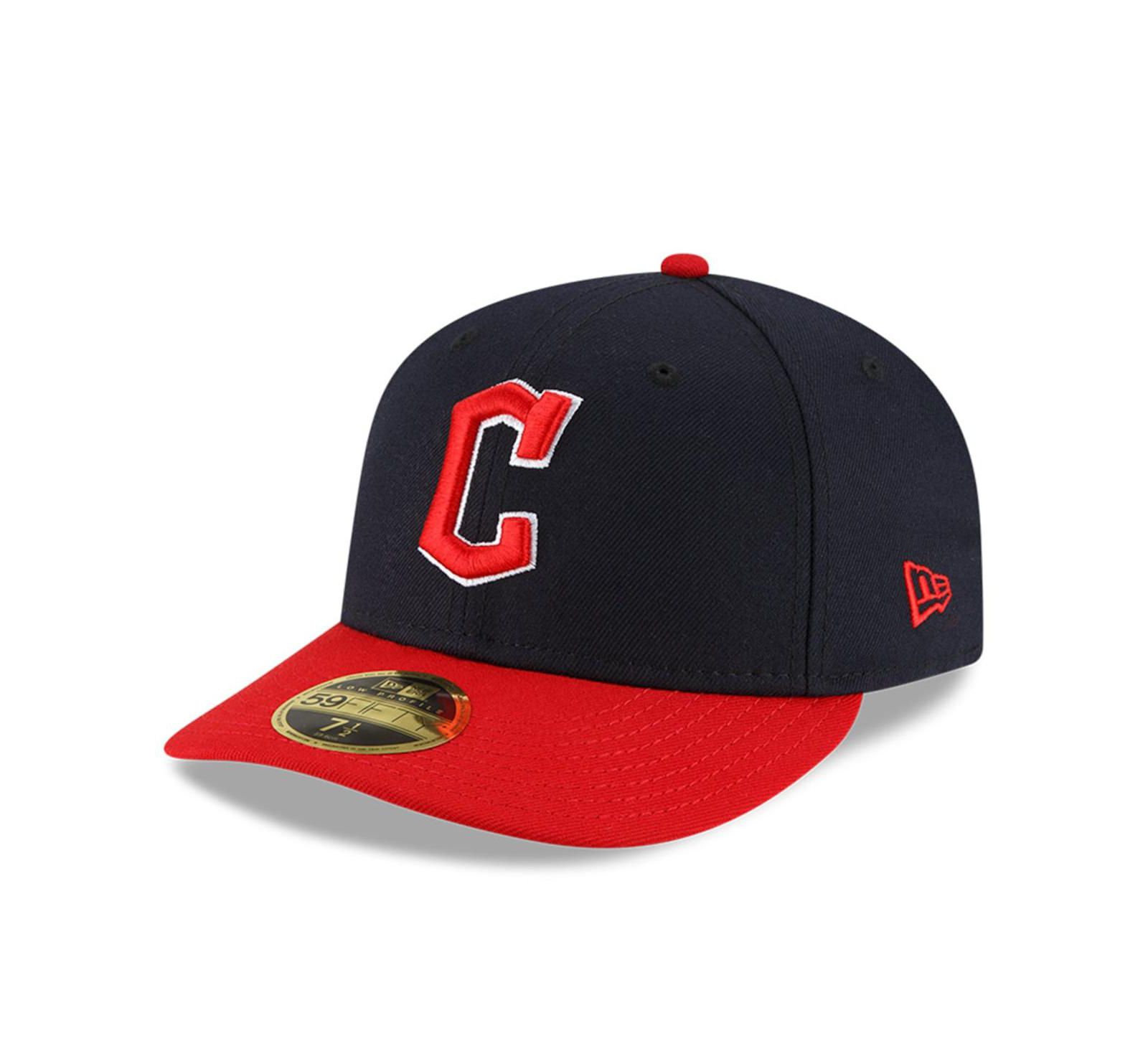 Мужская кепка New Era Cleveland Guardians Authentic Collection On-Field Home 59FIFTY, темно-синяя и красная