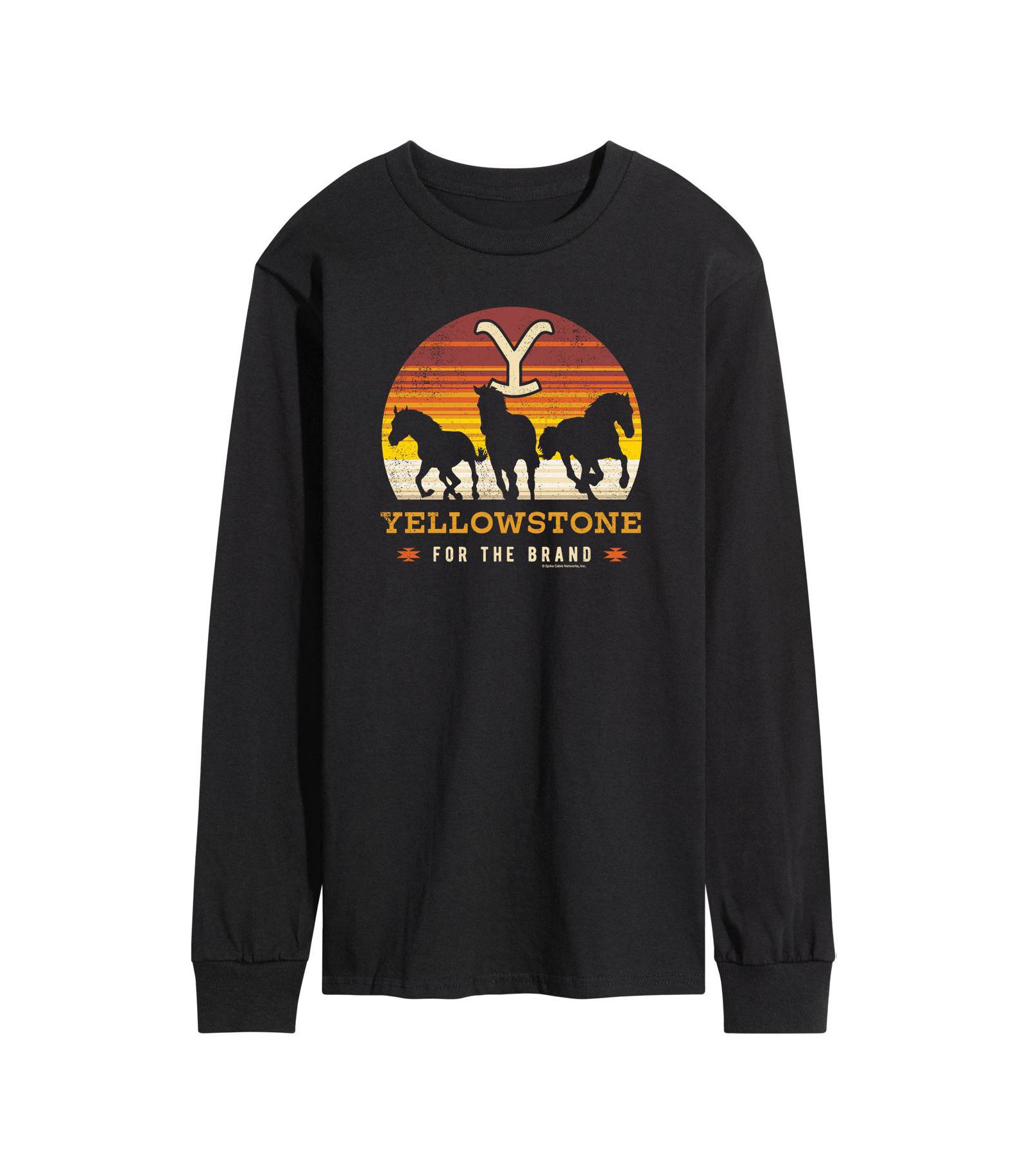 Men's Yellowstone Horse Trio Long Sleeve T-shirt