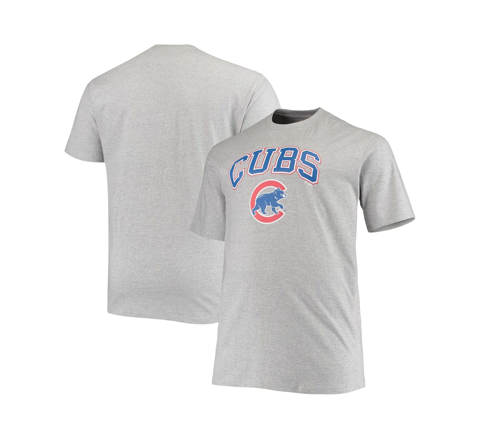 Мужская футболка Fanatics Chicago Cubs Big and Tall серая