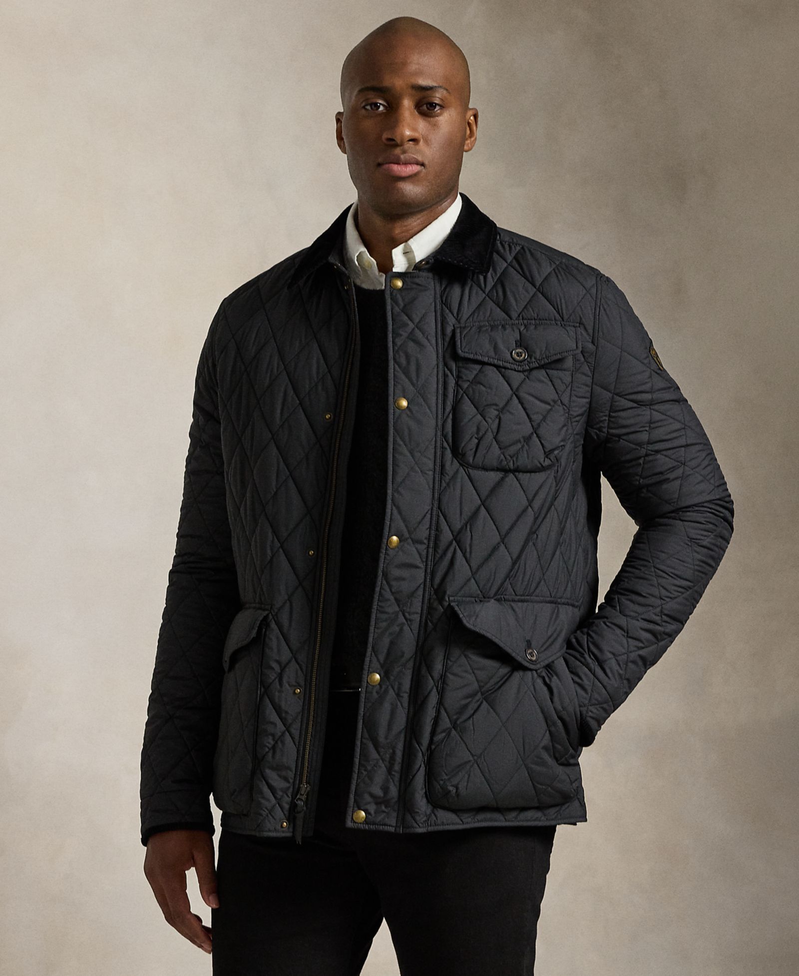Polo Ralph Lauren Men's Big & Tall Beaton Quilted Water-Repellent Full-Zip Jacket