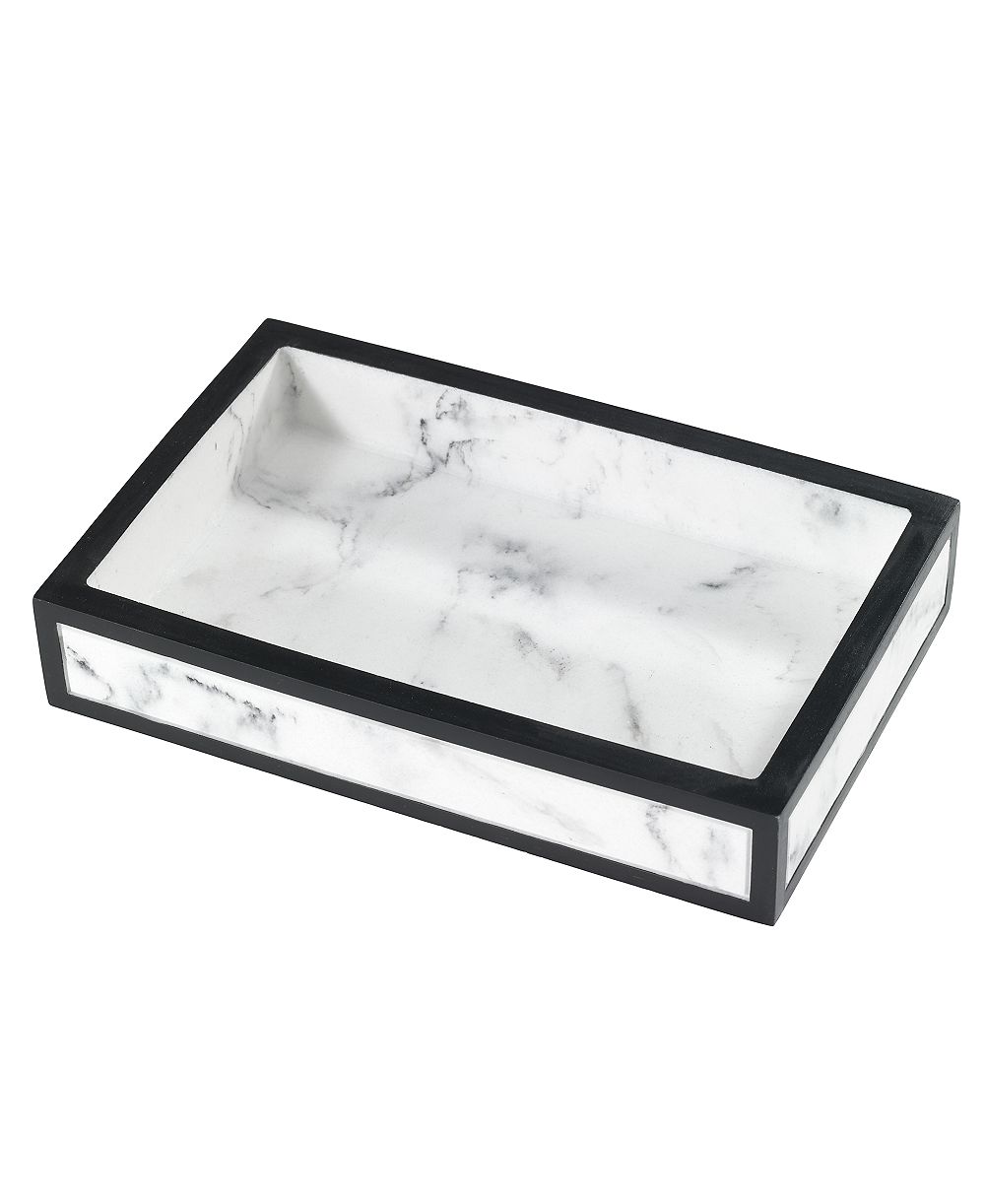 Avanti Jasper Framed Marble-look Resin Soap Dish