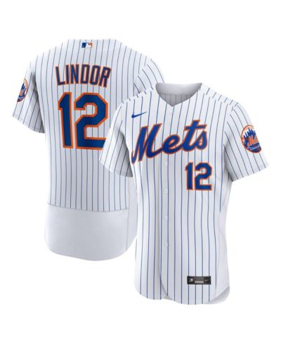 Мужская джерси Nike Francisco Lindor White New York Mets Authentic Player