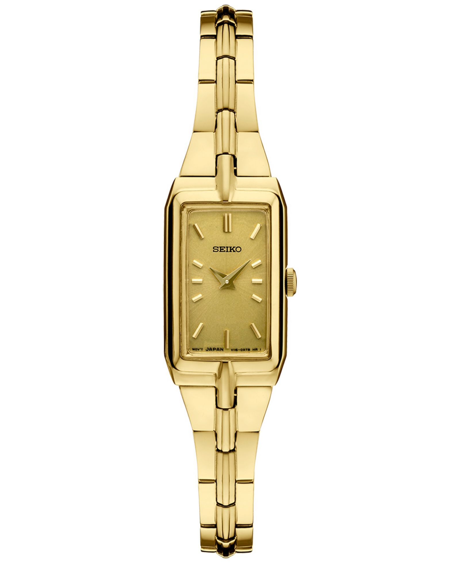 Женские наручные часы Seiko Women's Essential Gold-Tone Stainless Steel Bracelet Watch 15mm