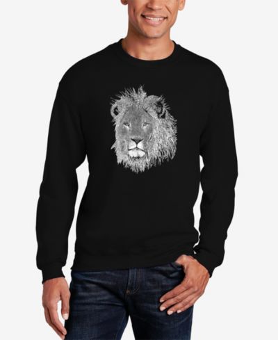 Мужской свитшот LA Pop Art Word Art Lion Crewneck