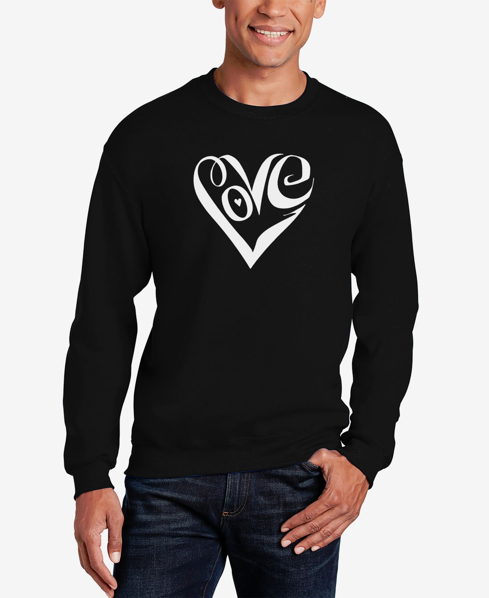 Мужской свитшот LA Pop Art Word Art Script Love Heart