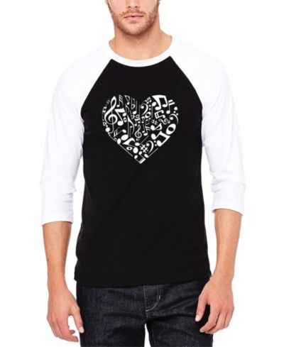 Мужская футболка LA Pop Art Men's Raglan Baseball Word Art Heart Notes