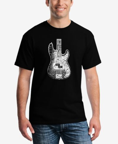 Men's Word Art Bass Guitar T-shirt