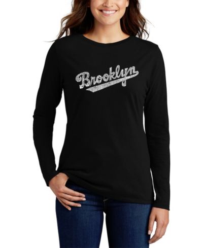Женская футболка с длинным рукавом Word Art Brooklyn Neighborhoods