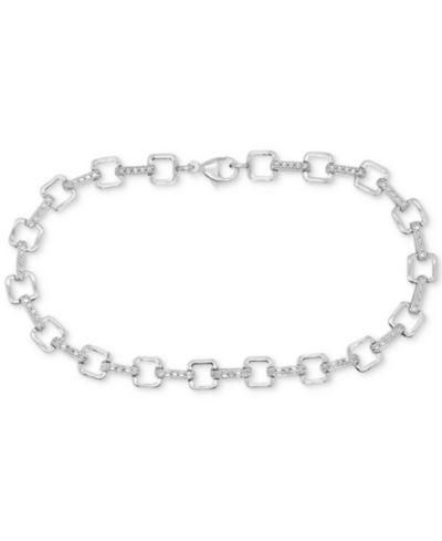 Браслет Diamond Square Link в Sterling Silver, 1/6 ct. t.w.