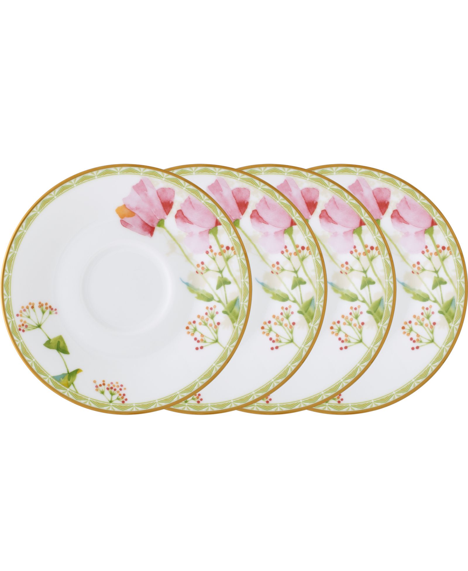Набор из 4-х блюдец Noritake Poppy Place, 6"