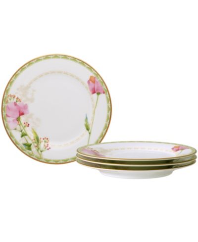 Noritake Poppy Place Set of 4 Bread & Butter/Appetizer Plates, 6.25"