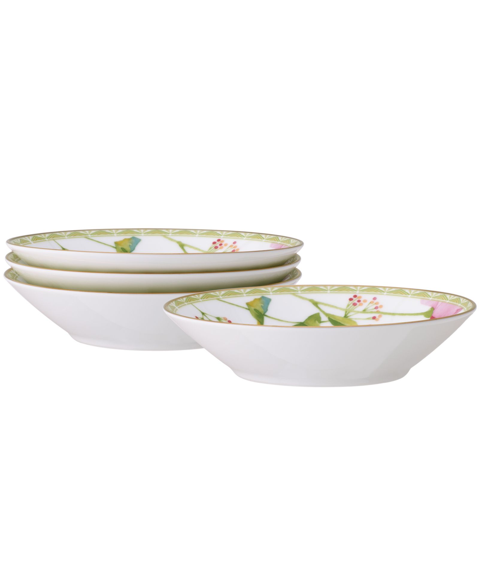 Noritake Poppy Place Set of 4  Fruit Bowls, 5.50", 4 oz.