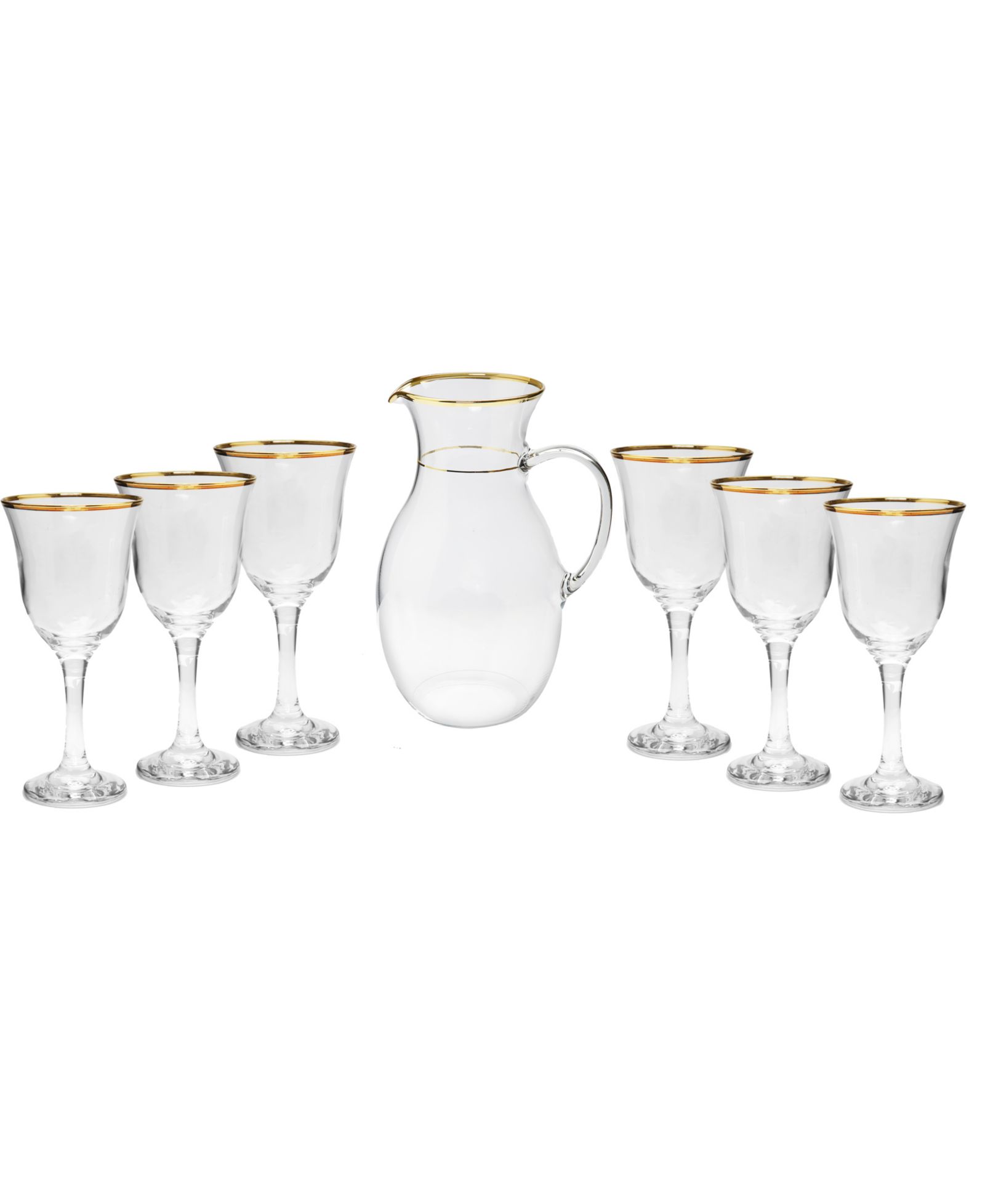 Classic Touch набор посуды с дизайном Rim Design, 7 Piece