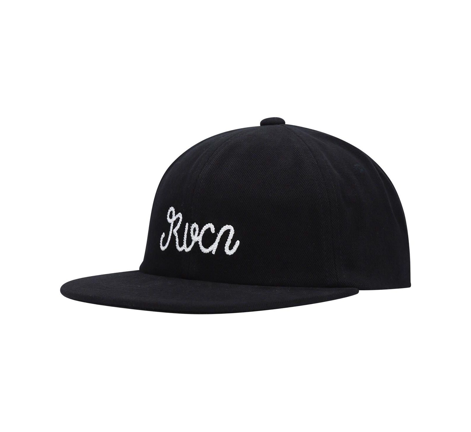 Men's RVCA Black Evan Mock Sorry Snapback Hat