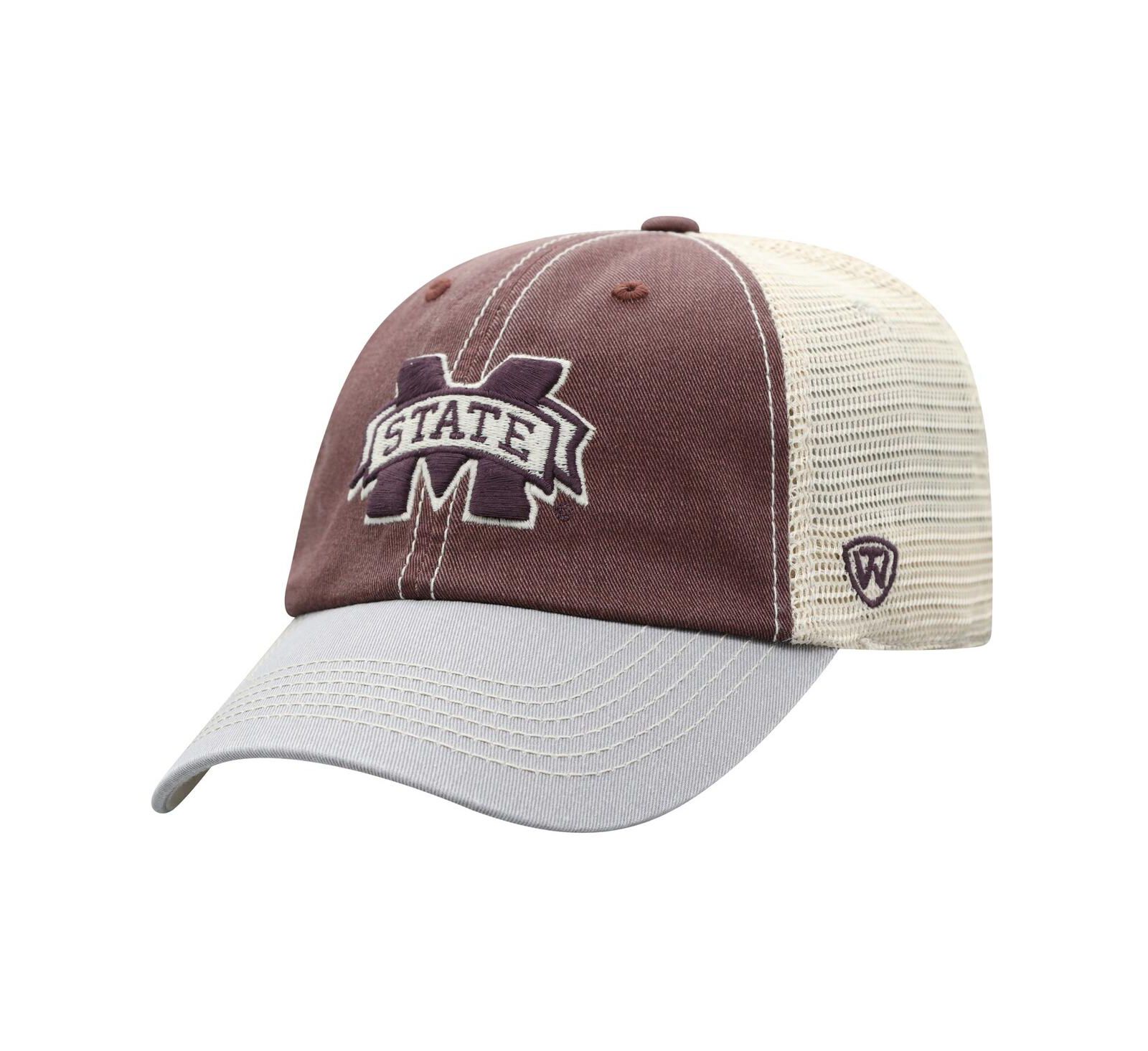 Мужская кепка Top of the World Maroon Mississippi State Bulldogs Offroad Trucker Snapback