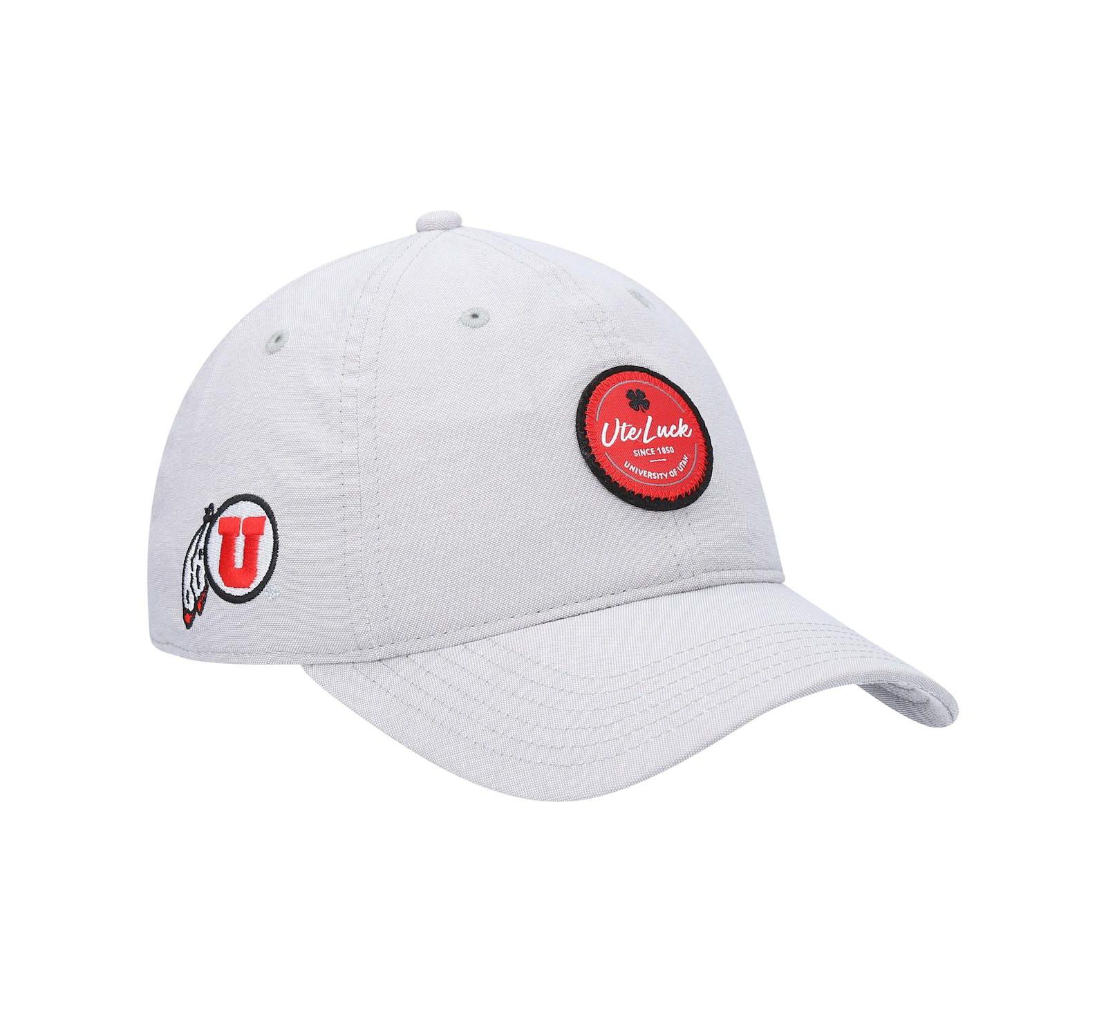 Men's Gray Utah Utes Oxford Circle Adjustable Hat
