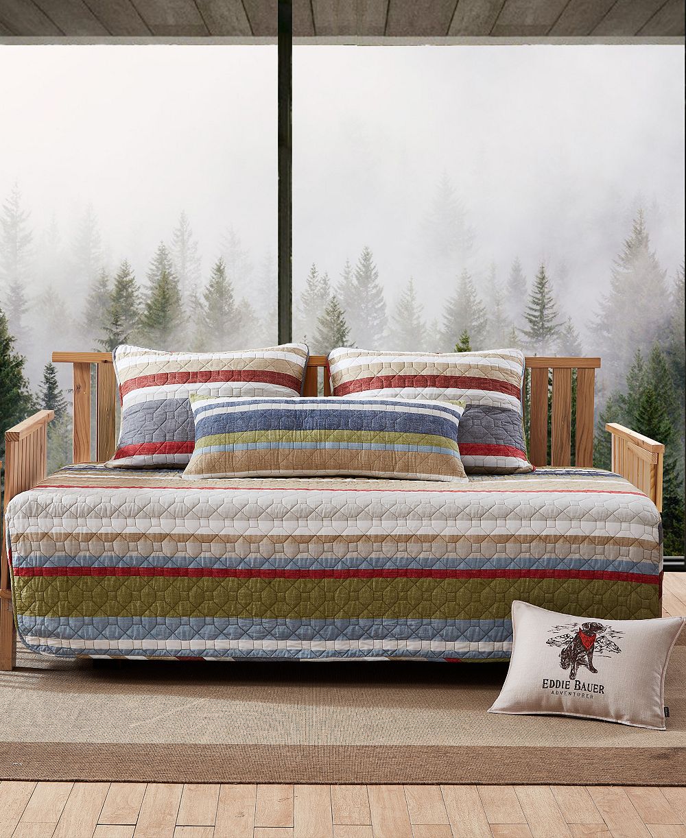 Комплект из 4-х стеганых покрывал Eddie Bauer Ladder Stripe, Daybed