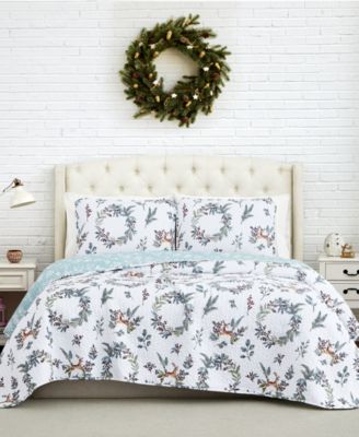Комплект из 3 двусторонних стеганых покрывал Southshore Fine Linens Happy Holidays, King/California King
