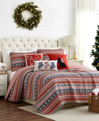 Southshore Fine Linens Cozy Cottage Holiday Reversible 6-Pc. Quilt Set, Full/Queen