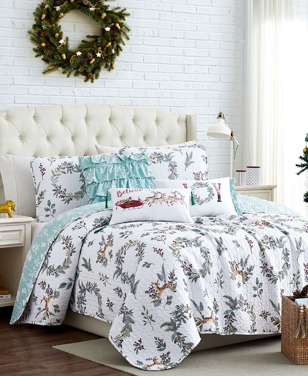 Комплект из 6 предметов Southshore Fine Linens Happy Holidays, King/California King