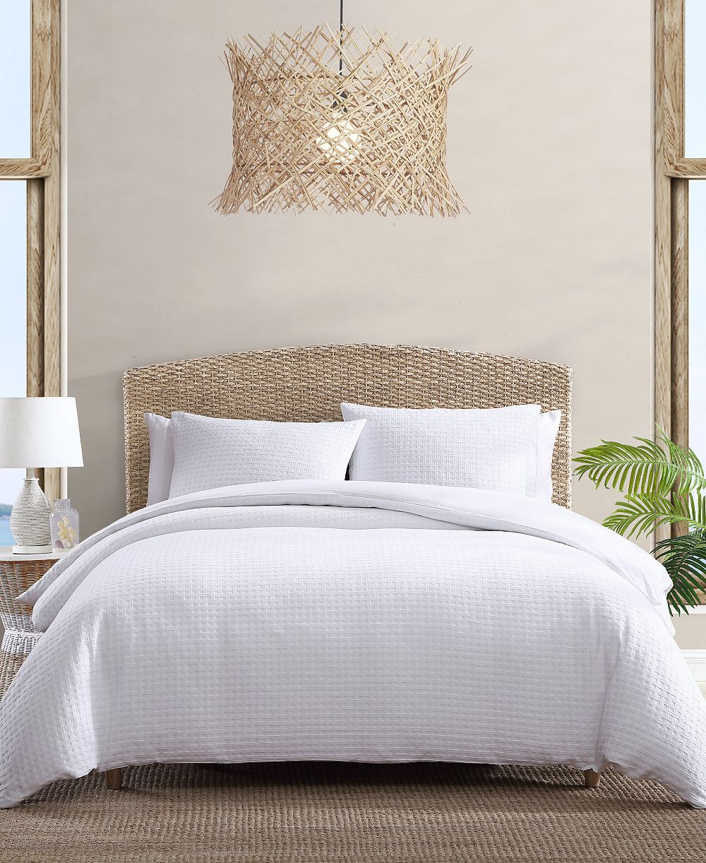Tommy Bahama Home Basketweave Solid 3-Pc. Piece Comforter Set, Queen