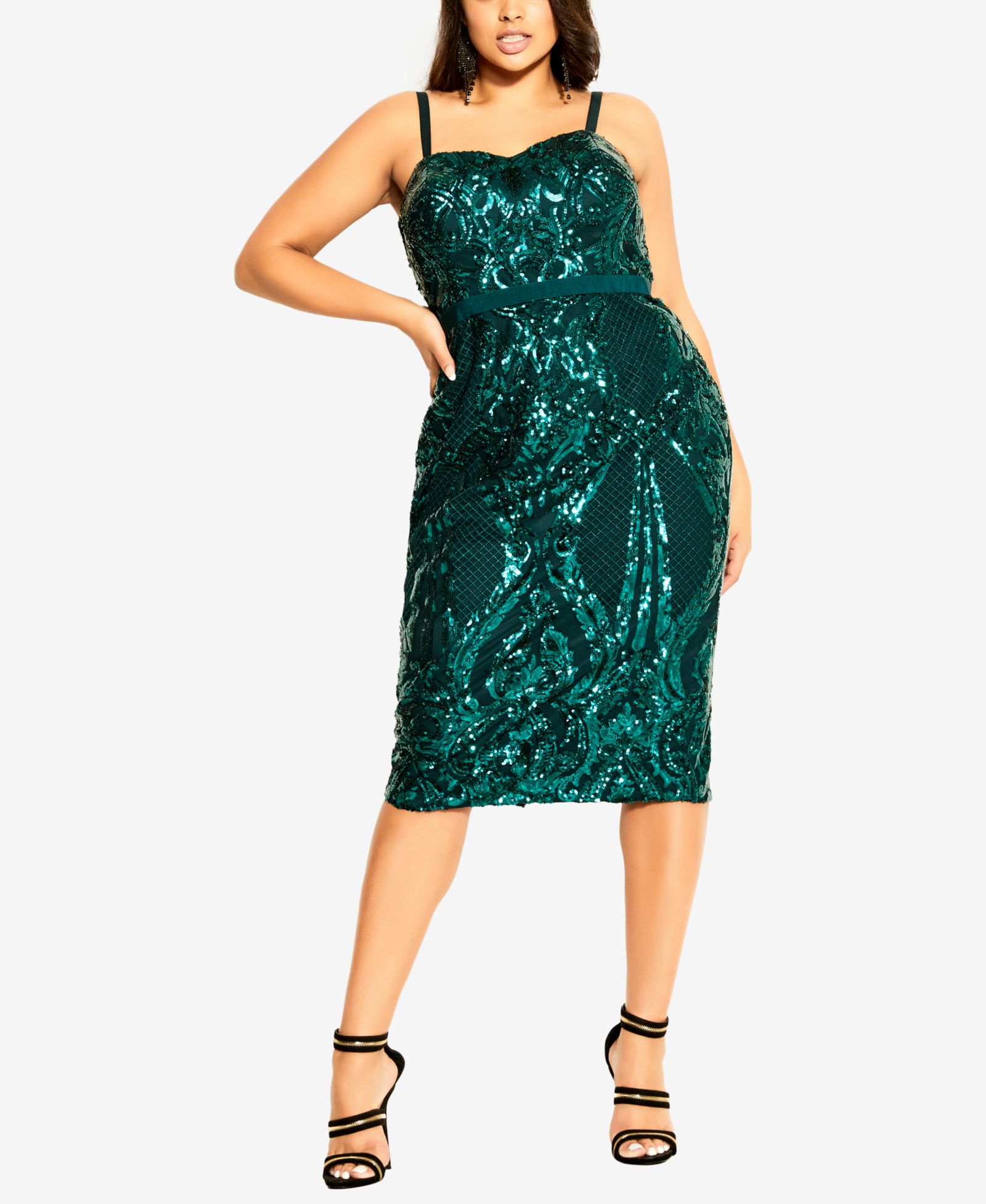 CITY CHIC Plus Size Платье Sequins Sofia