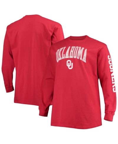 Мужская футболка Champion Crimson Oklahoma Sooners Big and Tall с длинным рукавом