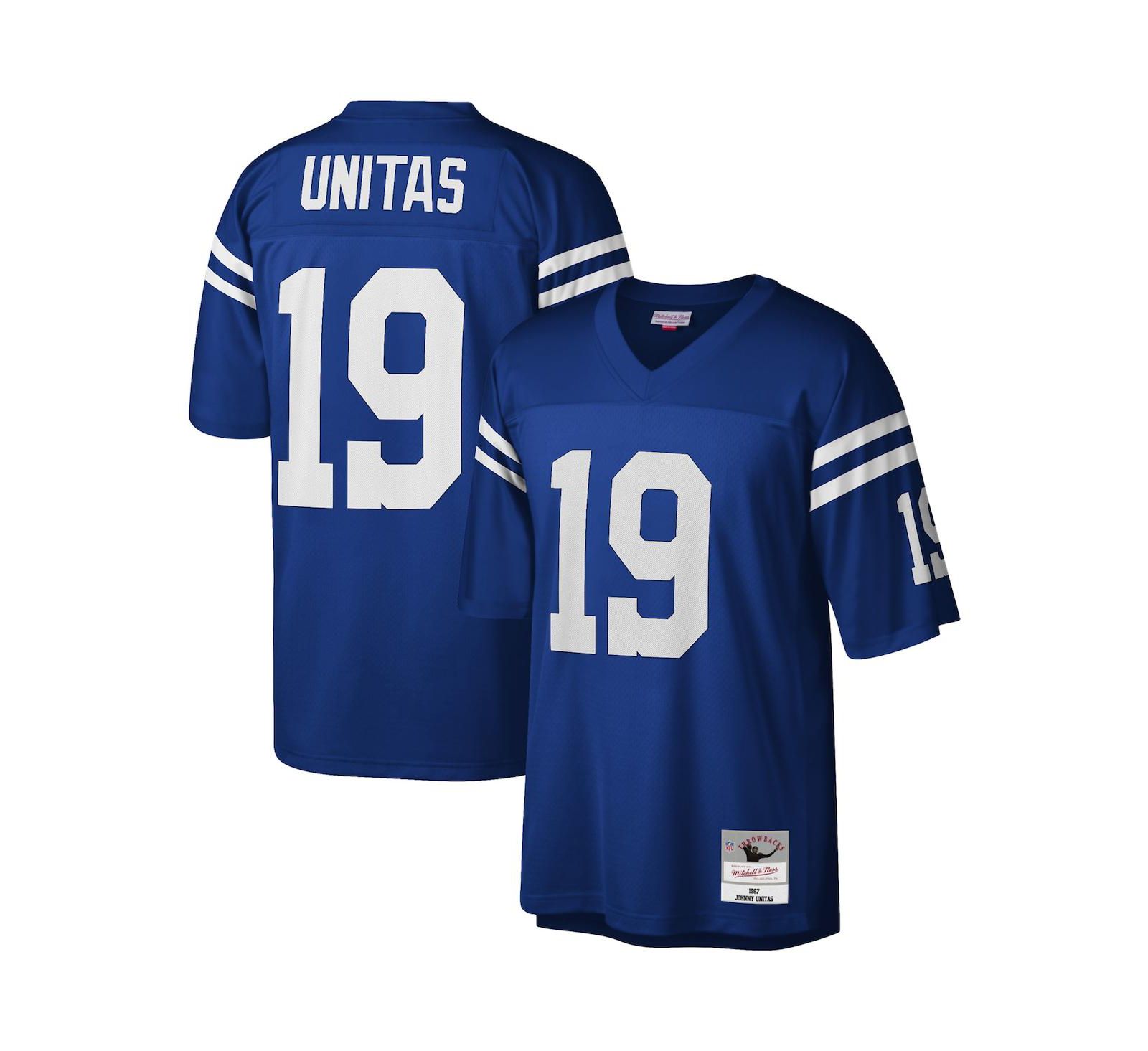 Мужское джерси Mitchell & Ness Johnny Unitas Royal Baltimore Colts Legacy Replica