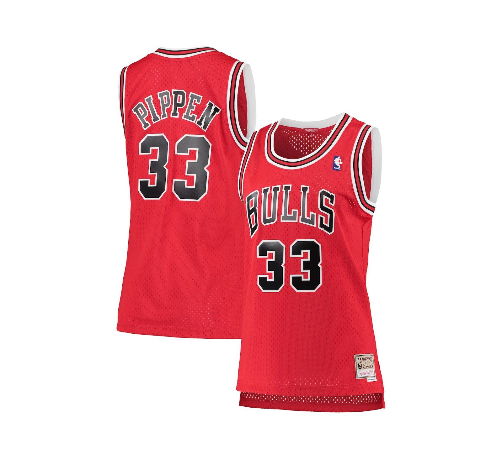 Women's Mitchell & Ness Scottie Pippen Red Chicago Bulls 1997-98 Hardwood Classics Swingman Jersey