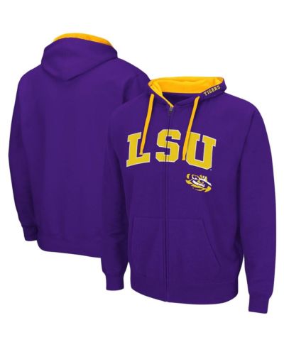 Colosseum Men's Purple LSU Tigers Big and Tall Full-Zip Hoodie худи Мужская