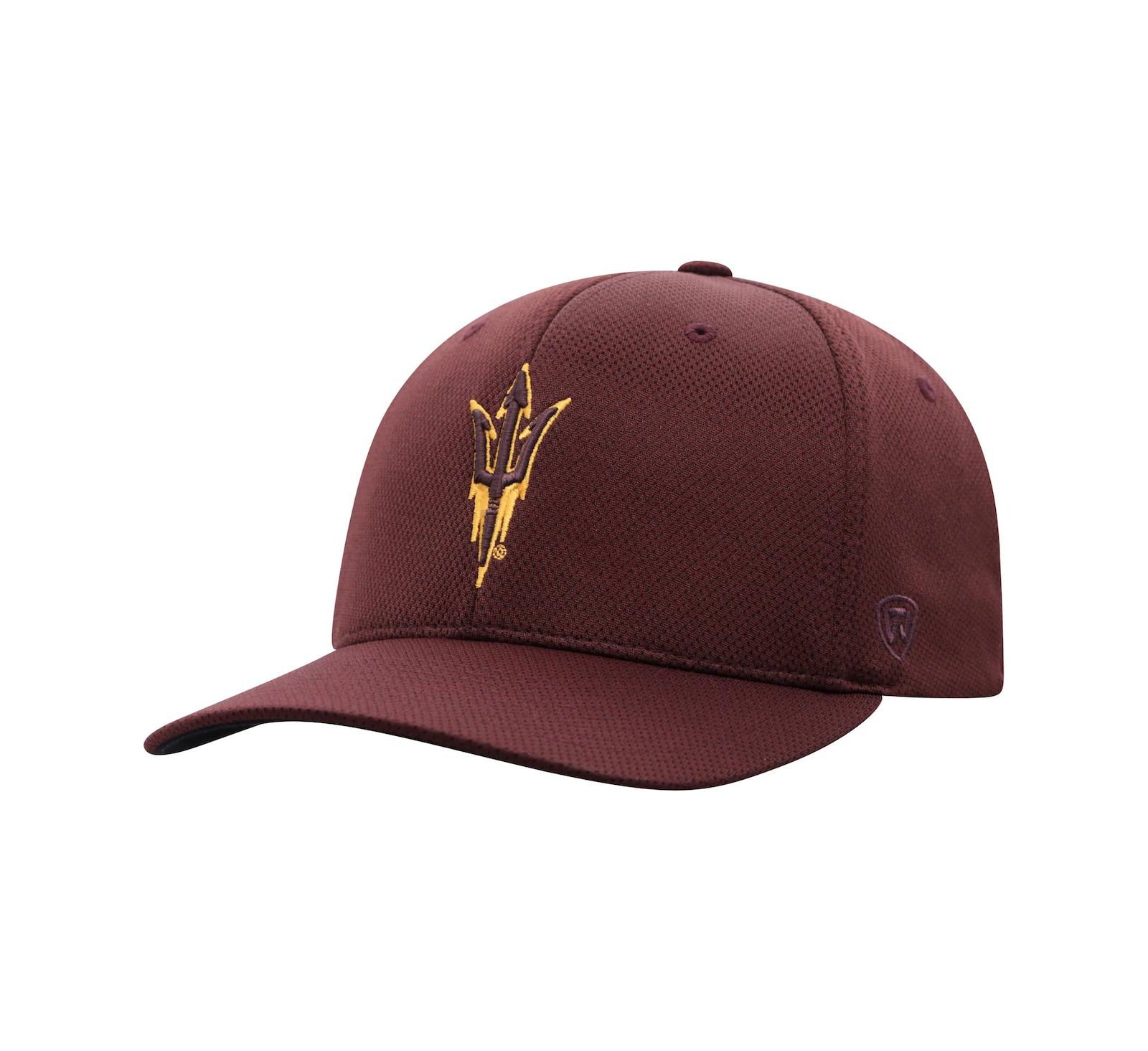 Мужская кепка Top of the World Maroon Arizona State Sun Devils Reflex Logo Flex
