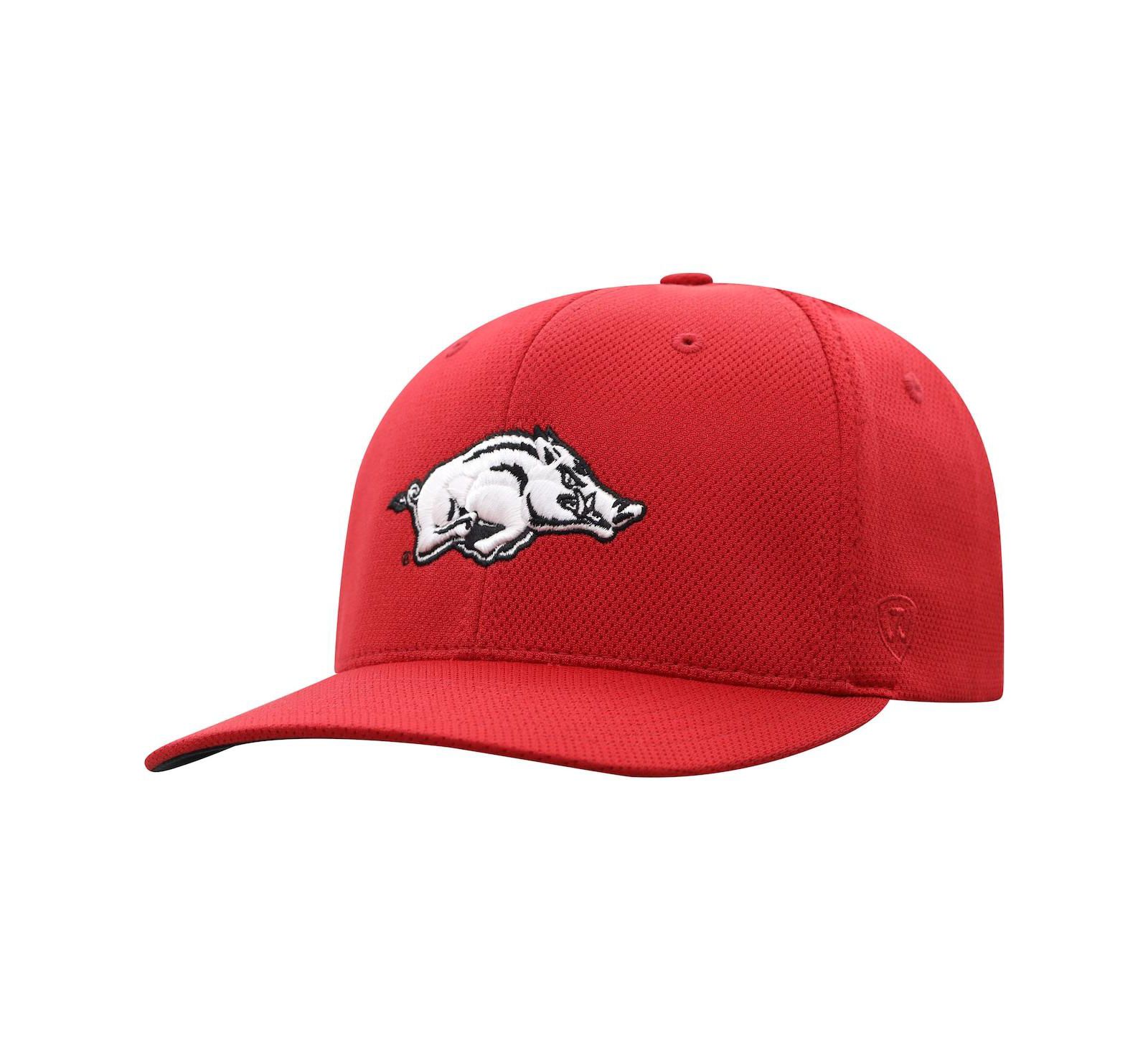 Men's Top of The World Cardinal Arkansas Razorbacks Reflex Logo Flex Hat