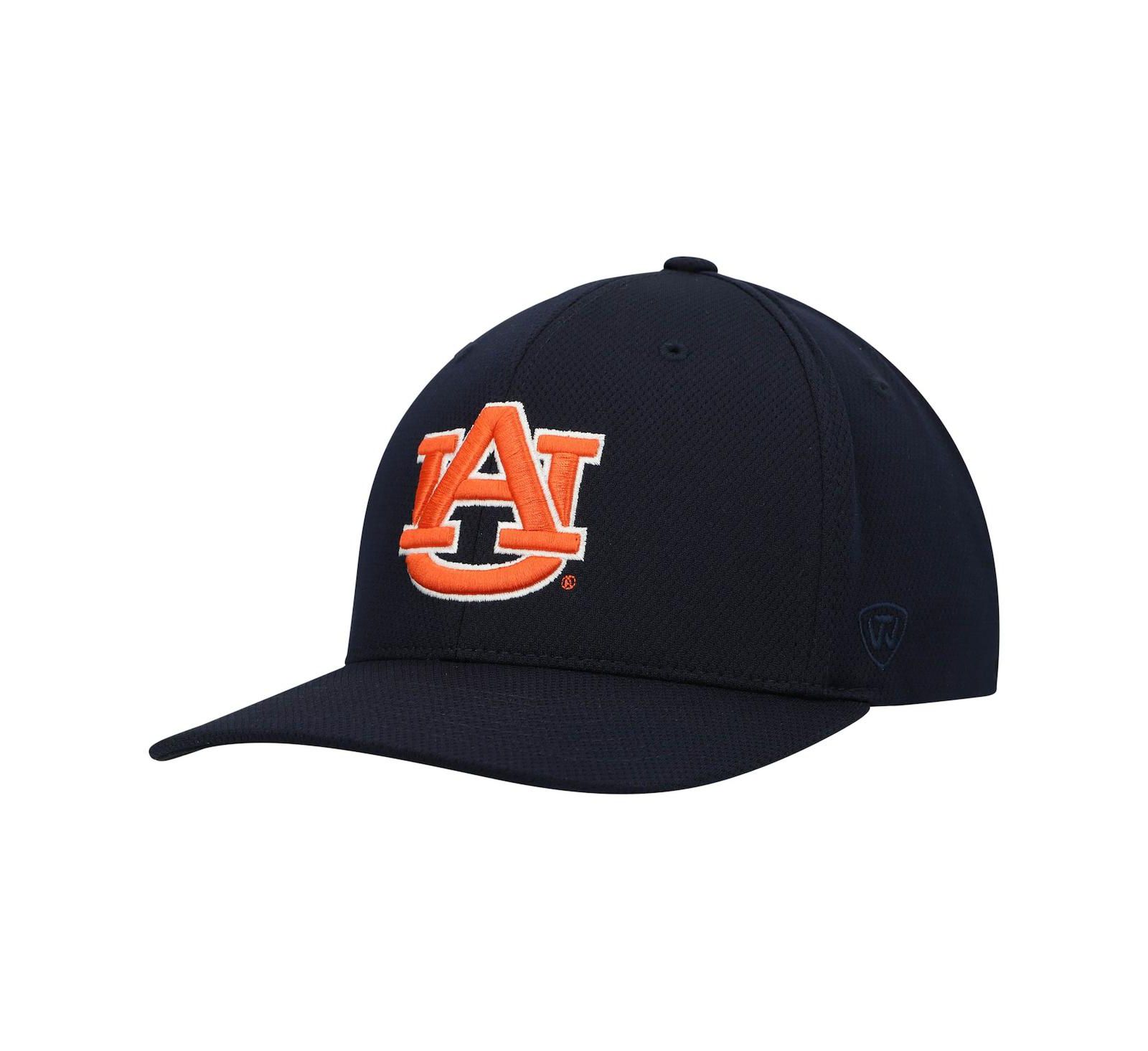 Мужская кепка Top of the World Navy Auburn Tigers Reflex Logo Flex Hat
