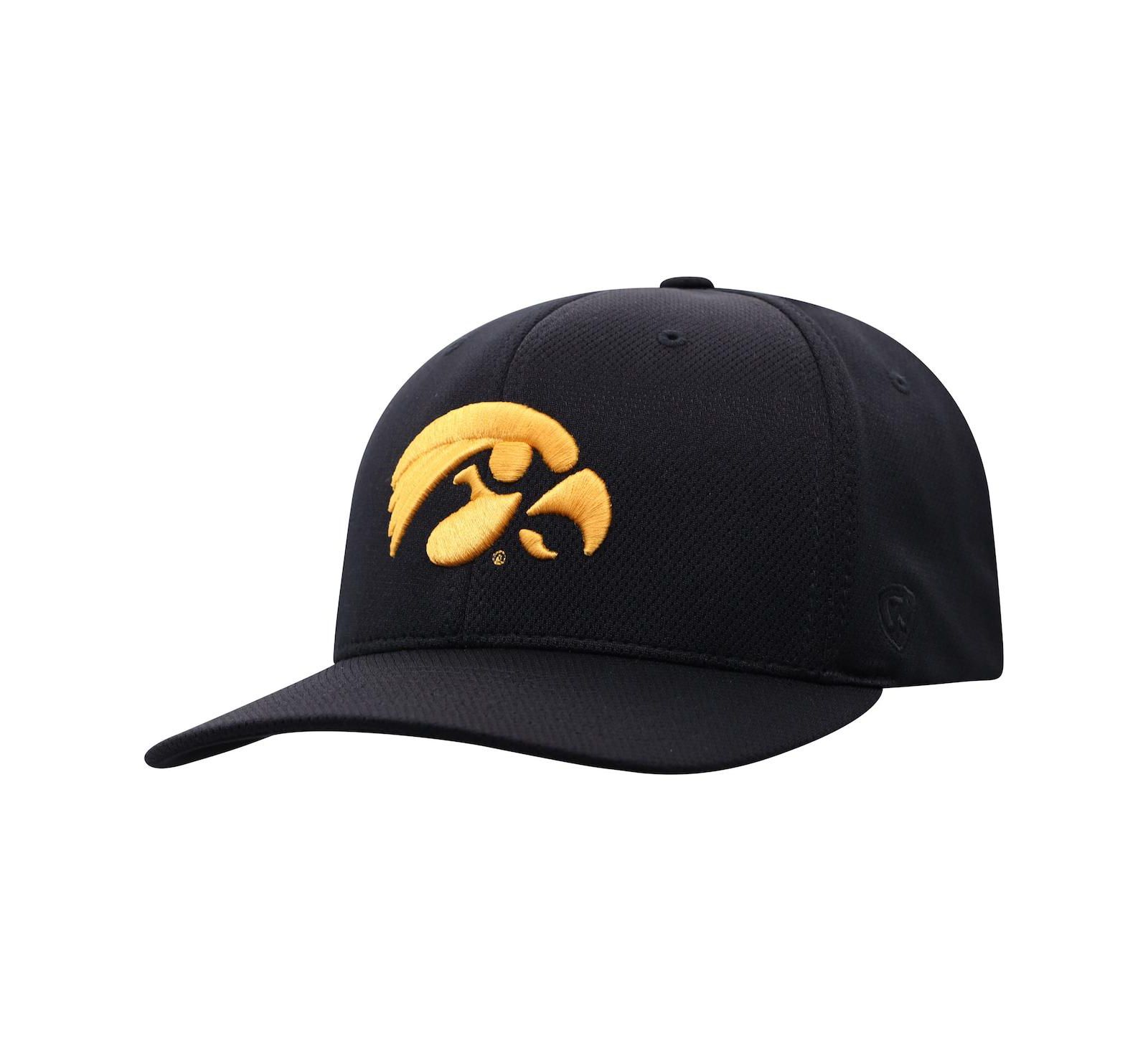 Men's Top of The World Black Iowa Hawkeyes Reflex Logo Flex Hat