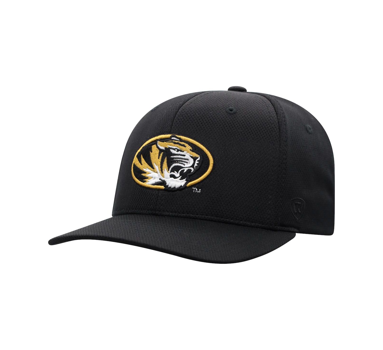 Men's Top of The World Black Missouri Tigers Reflex Logo Flex Hat