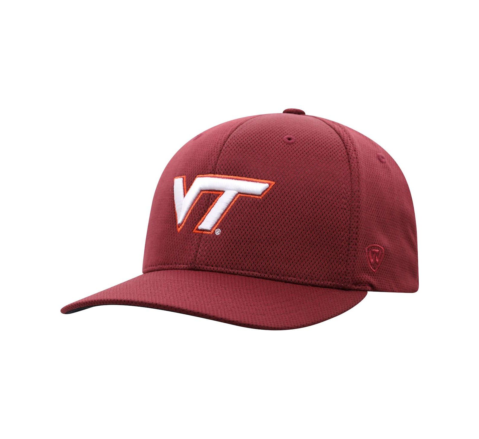 Мужская кепка Top of the World Maroon Virginia Tech Hokies Reflex Logo Flex
