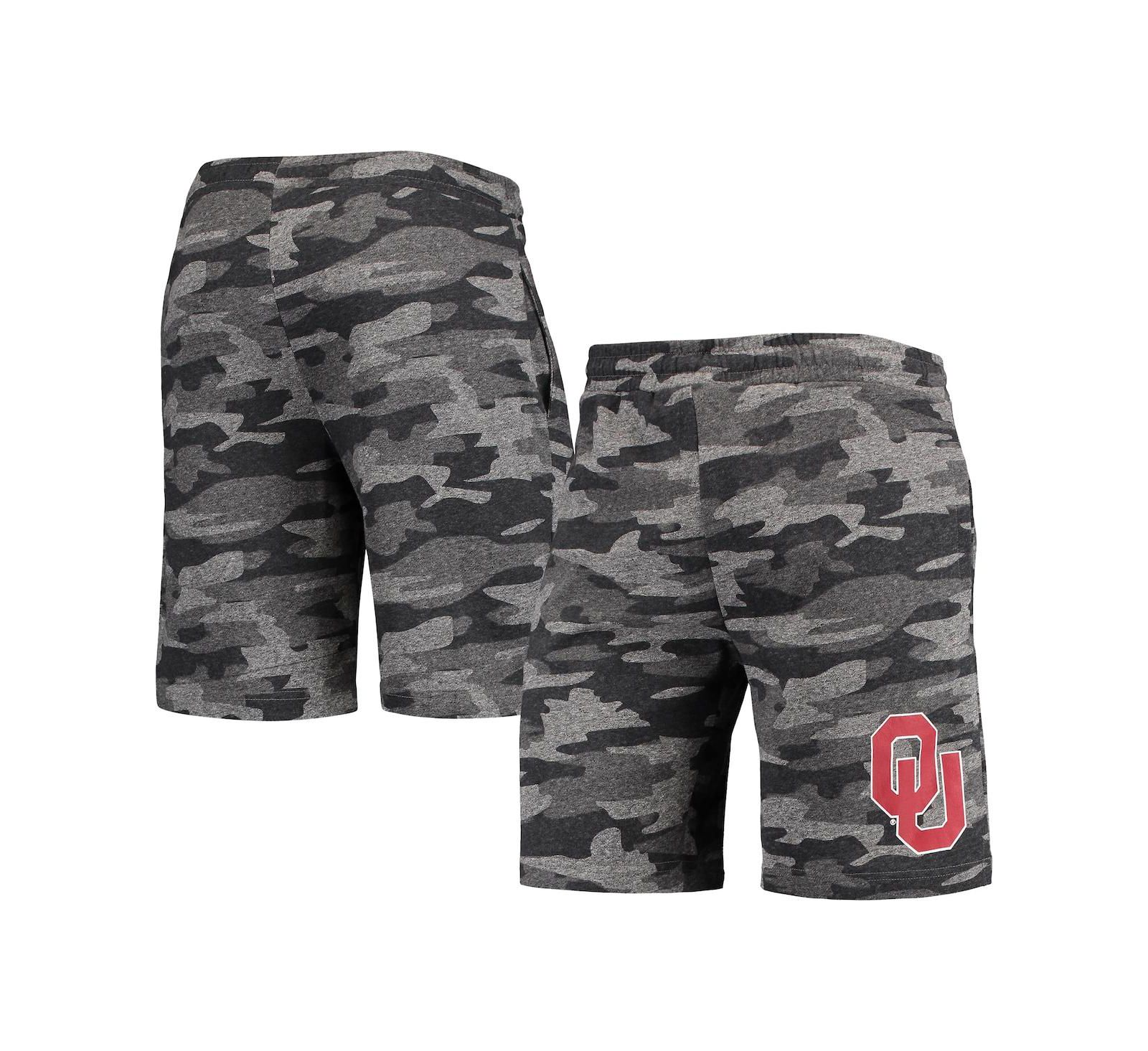 Men's Concepts Sport Charcoal, Gray Oklahoma Sooners Camo Backup Terry Jam Lounge Shorts