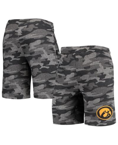 Men's Concepts Sport Charcoal, Gray Iowa Hawkeyes Camo Backup Terry Jam Lounge Shorts